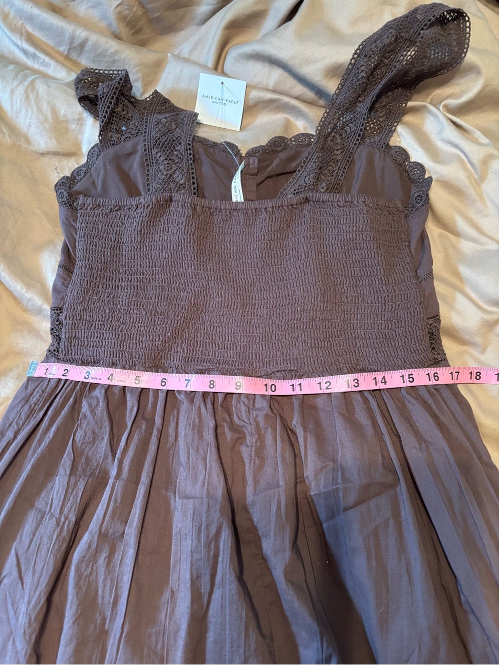 BNWT American Eagle Catie Corset Crochet Midi Dress - Picture 7 of 7